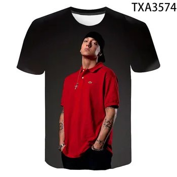 Nové Letné 3D tričká Eminem Muži, Ženy, Deti Bežné Streetwear Módy Chlapec Dievča Deti Vytlačené T-shirt Pohode Topy Čaj
