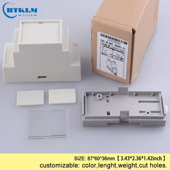 Din lištu ovládací box PLC priemyselná box din lištu plastové okno diy spojovacia skrinka elektroniky PRÍPADE 87*60*36 mm