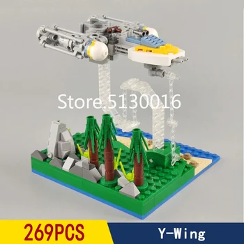 Na Sklade 269Pcs Série Star Wars Tensegrity Zostatky Mini Y-Wing DK7004 Stavebné kamene, Tehly Hračky Model 05040 05065 05143