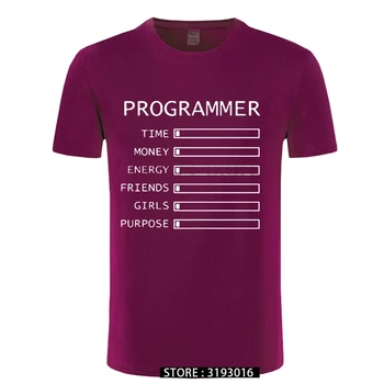 Počítačový Programátor Čas, Peniaze Geek, Blbecek Vtipné Tričko Mužov Krátky Rukáv Bavlna Bežné T-shirts