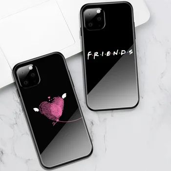 Priatelia Kráľovná Srdce Kvetinový puzdro pre Iphone 12 Pro puzdro pre Iphone 11 XR Pro XS MAX X 7 8 6 6 Plus SE 2020 Tvrdeného Skla Kryt
