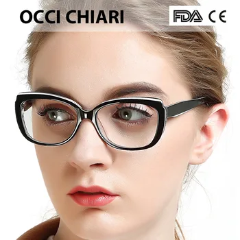 OCCI CHIARI Okuliarov, Rámy na Okuliare Ženy Jasné Predpis Objektív Lekárske Optické Okuliare, Rám Oculos Lunettes Gafas W-COLOTTI