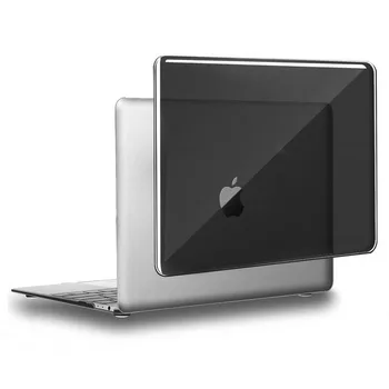 KK&LL Pre Apple MacBook Air Pro Retina 11 12 13 15-Black Crystal Hard Shell Notebook Chránič prípade,+Kryt Klávesnice+creen Protector