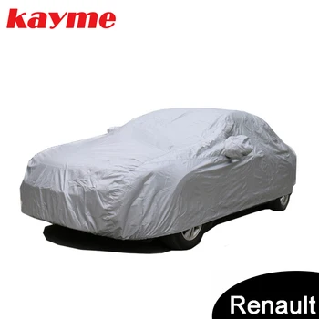 Kayme Full Auto Zahŕňa Prachotesný Vonkajšie Vnútorné UV Snehu Odolný Ochranu pred Slnkom polyester Kryt univerzálny pre Renault