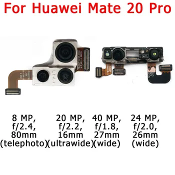 Originálne Predné a Zadné Zadná Kamera Pre Huawei Mate 20 Pro Mate20 20Pro Hlavným Smerom Modul Kamery Flex Výmena Náhradných Dielov