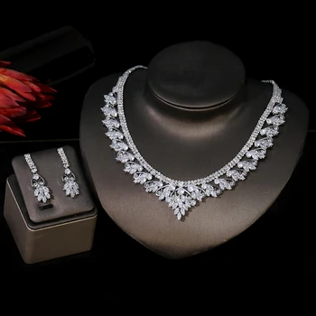 ASNORA Módne 3A cubic zirconia headdress nastaviť, Európskej šperky dámske šperky vhodné na svadobné svadobné šperky nastaviť T0870