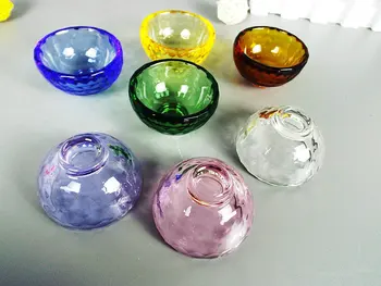 6typ Crystal Glass Bowl svätenej Vody Pohár Budhistické, Riad, Domáce Dekorácie