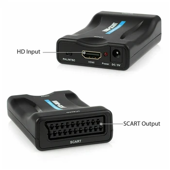 USB Audio Video Upscale Prevodník Signálu Adaptér 1080P SCART HDMI Kábel pre Domácnosť, Počítač Bezpečnosť Časti