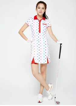 Poslať Pás! Oblečenie Žien Tlač Šaty S-XL Fitness Lady Tenis Slim Športové Biela Láska Vlhkosti Wicking Golf/Tenisové Šaty