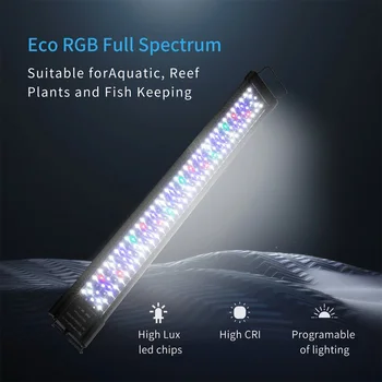 AU/EÚ Plug Lcd celé Spektrum Akvarijné Svetlo Hliníkovej Zliatiny Shell Rozšíriteľný Zátvorkách Externý Radič Sladkovodné akvárium