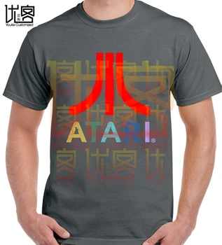 Retro Atari Hier Logo t-shirt Herre t-shirt Champiom t-shirt Víťaz Tee Mužov Značky Oblečenia Klasický Štýl t-shirt