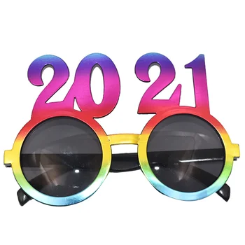 Prop Okuliare Dresing 2021 Číslo Nový Rok Fotografie Prop Okuliare Strany Dekoratívne Sklá (Dazzled Farba)