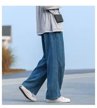 Širokú nohu rovnou nôh menčester bežné nohavice pánske jeseň Japonský voľné zberného nohavice 2020 trend Hong Kong štýl voľné a ve