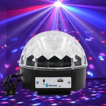 LED Fáze Svetlo Crystal Magic Ball Svetlo LED Hudba Svetlo Farebné Prenosné Smart MP3, Bluetooth 4.0, Reproduktor Dj Vybavenie