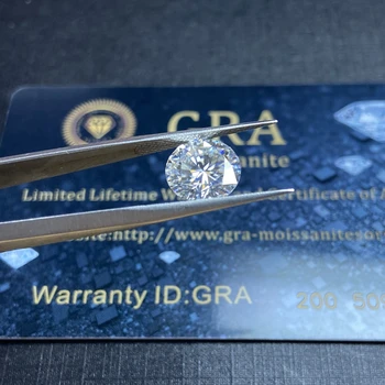 Lab Vytvorili diamond 0.5 ct 5mm D Farba Kolo Skvelý Strih voľné Moissanite VVS1 stupeň Výborný Strih Šperky Voľné Kameň