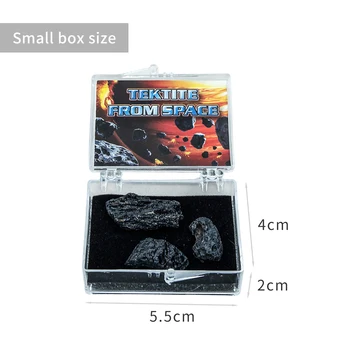 1 box Čierny Meteorit Fragment Tektite Meteor Z Vesmíru Vzor Prírodný Kameň Deti Vzdelávania Nerastných Surovín