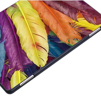 Pre Huawei MediaPad T3 8.0 8 Palcový/T3 10 9.6 Palec/T5 10 10.1 Palcový Plastové Hard Shell Anti-jeseň Prípad Tabletu s Pierko Vzor