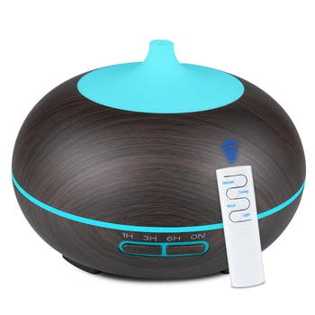 550ml USB aroma olejová difúzor dreva diaľkové ovládanie na elektrický zvlhčovač vzduchu ultrazvukový zvlhčovač vzduchu aromaterapia hmly maker pre domáce