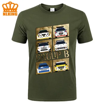 Urob si sám vlastné t-shirt Skupiny B Nový Dizajn, Nové Rally Auta T Shirt mužov Krátky Rukáv Roadster Racer tričko Plus Veľkosť 5XL Top lumbálna Čaj