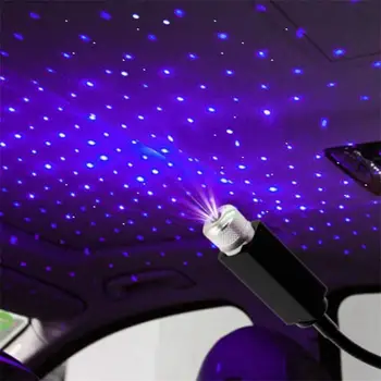 Nastaviteľné USB, Plug and Play Auto Domov Strop Romantický LED Nočné Svetlo Hviezdne Nebo Červená Modrá Dekor Lampa Viaceré Svetelné Efekty