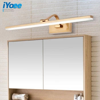 Kúpeľňa Zlato Vodotesný LED Nástenné svietidlá Kabinetu, Zrkadlo na líčenie svetlá wc márnosť stenu sconces CE make-up svietidlá