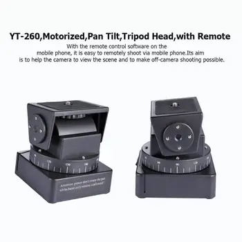 YT-260 Fotoaparátu Statív Hlavu Motorizované Pan Tilt S Diaľkový ovládač pre Kamery SONY QX10 QX30 QX100 QX1L Kamery
