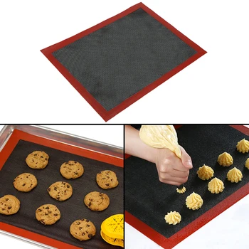 Non Stick Pečenie Mat 40*30 cm Silikónový Mat Pečivo Nástroj pre Macaron Cookie Chlieb Lístkového Perforované Pad Rúra List Linkovej
