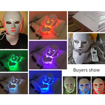 Nová 7 Farebné LED Svetlo Photon Terapia Maska pre Starostlivosť o Pleť Mask Ošetrenie Omladenie Pleti, Bielenie Krásu Tváre Denne pre Domáce Použitie