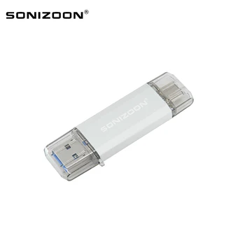 SONIZOON OTG USB Flash Disk Typu C Pero Disk 128 gb kapacitou 256 gb 64 GB 32 GB USB 3.0 kl ' úč pre Typ-C Zariadenie