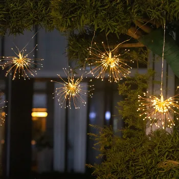 500 Led Púpava Ohňostroj Svetla 3M Vianočné Girlandy String Rozprávkových Svetiel na Vianoce, Nový Rok Doma Okno Spálňa Decor Osvetlenie