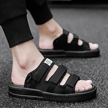 Komfort dámske Letné Topánky Bežné Veľká Veľkosť Sandále Ženy Peep-toe Pláže Topánky Hrubé Dno Papuče Samica Plochá Sandále 2020 A1