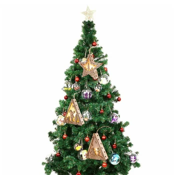 Vianočný Stromček Prívesok Drevené Star Santa Claus Snehuliak Ornament Vianoce DIY Drevené Remesiel Vianočný Domáce Dekorácie Nový Rok Darčeky