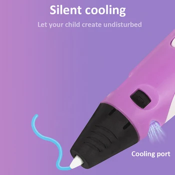 3D Pero DIY chko vlákna Tlač Pero S 150M CHKO ABS Vlákna Kreatívne Hračky Darček Pre Deti, Dizajn Kresby