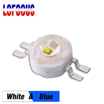 2*3W Biela + Modrá High Power LED Dvojité SMD Diódy KLASU Čip Bicolor Pre DIY 3 6 W W led Špeciálne Osvetlenie Akvarijné Svetlo Korálky