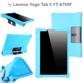 Mäkké Silikónové puzdro pre Lenovo Yoga Tab 5 YT-X705F celého Tela Chrániť Kryt pre Jogy Smart Kartu YT-X705