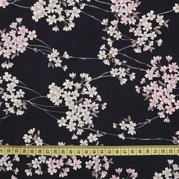 LEO&LIN Prikrývku DIY Vytlačené Bavlna Kimono Bábiky Oblečenie Japonského Čerešňového Kvet Patchwork Bavlnená Tkanina Tissus 50 cm