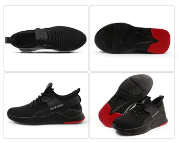 Drop shipping oceľové kaplnka punkcia dôkaz mužov topánky bezpečnostná obuv práce tenisky vonkajšie plus veľkosť 39-48 značky RXM249