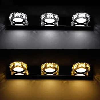 Luxusné Crystal Kúpeľňa LED Zrkadlo Svietidlo 12W 9W 6W LED Moderný Vodotesný, Anti-Fog Vaňa Márnosť Stenu Sconces Lampa