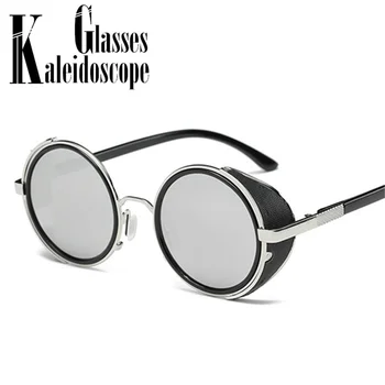 Muži Kolo Steampunk Slnečné Okuliare Ženy Vintage Kovové Parný Punk Slnečné Okuliare Módne Značky Dizajnér Retro Glasse Vetru Okuliare