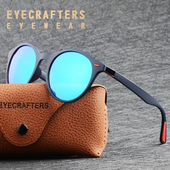 Móda Eyecrafters Kolo Retro Jazdy Zrkadlové Okuliare Okuliare Módne Retro Pánske Dámske Polarizované slnečné Okuliare UV400 TR90