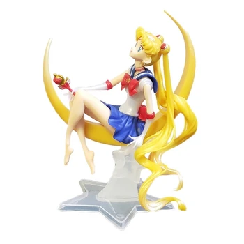 6 typov Top Cartoon Sailor Moon Akcie Obrázok Mesiac Energie PVC Model Animácie Kolekcie Ozdôb Detí Darček Toysn Obrázok