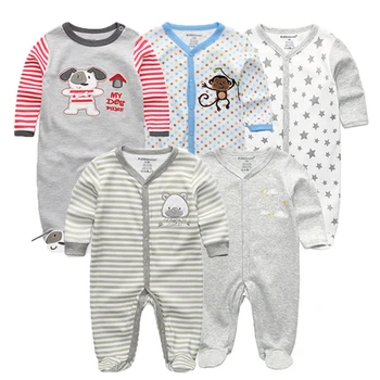 2020 Unisex 5 KS/Veľa Dieťa Dievča Oblečenie 0-12M Kombinézach Newbron Baby Boy Šaty s Dlhým Rukávom Jumpsuit Pyžamo Roupa de bebe