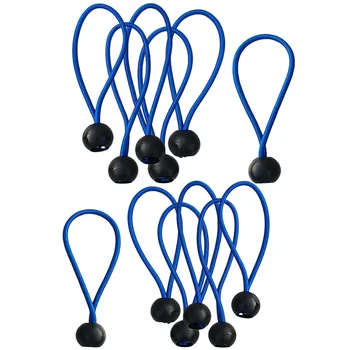12pcs Ťažkých 4 cm Loptu Bungee Prekrytý Plachtou Kravatu Nadol Kábel Modrá Farba Mini Bungee Kábel
