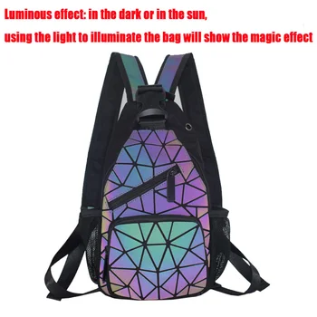 Móda Svetelný Späť Pack Unisex Tašky Cez Rameno Ženy Školské Tašky Hologram Geometrické Messenger Taška Ženy Bežné Spojka Bolsas