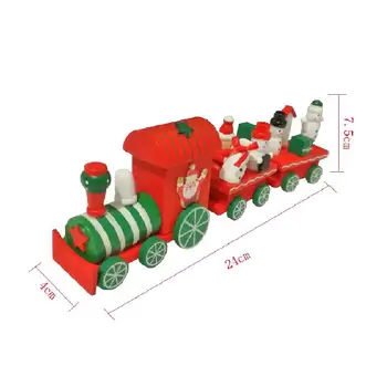 Drevené Vianočné Vlak detské Hračky, Vianočné Dekorácie, Darčeky Štyri Časti Drevené Remesiel Ornament Drevený Vlak Hračky