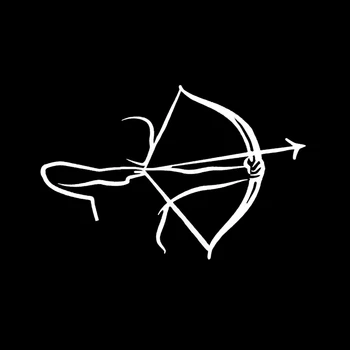 Aliauto Cross Bow, Lukostreľba Šport Fitness Dekor Vinylové Nepremokavé, Reflexné Creative Auto Nálepky, Motocykle, Príslušenstvo,13 cm*8 cm