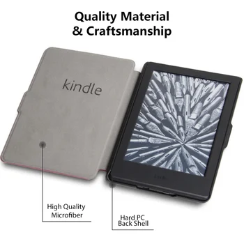 Obal na Kindle 8. Generácie 2016, PU Kožené puzdro pre 2016 Kindle 8 ,Ultra Slim Tenké Magnetické Funda