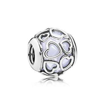 S925 Sterling Silver Rose Lúk A Čipky v tvare Srdca Vinutia Série Čaro Lásky Na Náramky Na Vzostupe Ich Pôvodné Dámy Jewelr