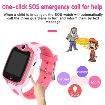 Deti Smart Sledujte Dievča Chlapca, Vodotesný IP67 Náramkové hodinky SOS Locator Anti Stratil Monitor