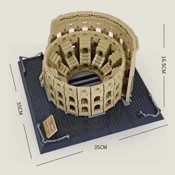 5225 Architektúry Mesta Talianska Ríma, Koloseum Stavebné Bloky Sady Tehly Klasické Mesto Skyline Model Kid HOBBY hračky Vianočný Darček